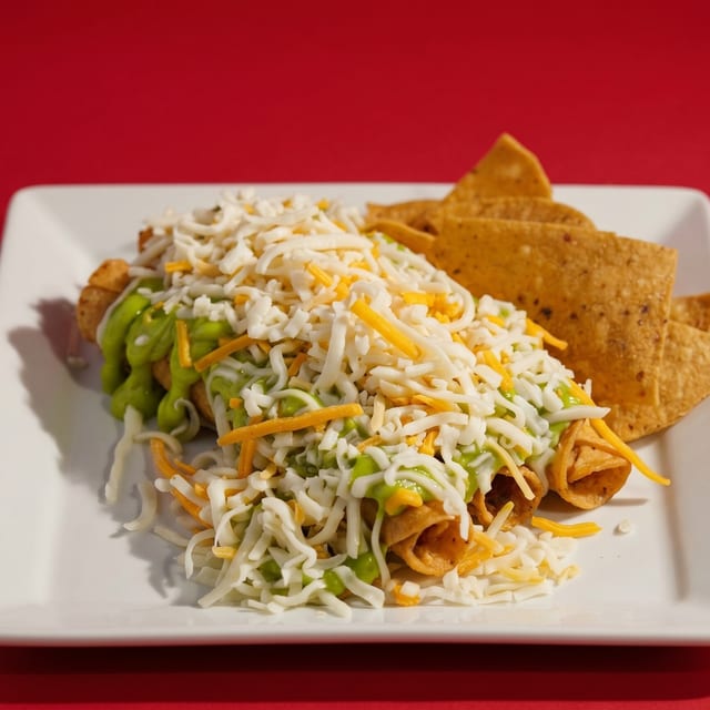 3 Rolled Taquitos Shredded Beef.