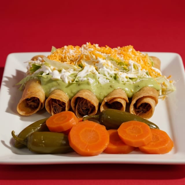 5 Rolled Taquitos + Drink.