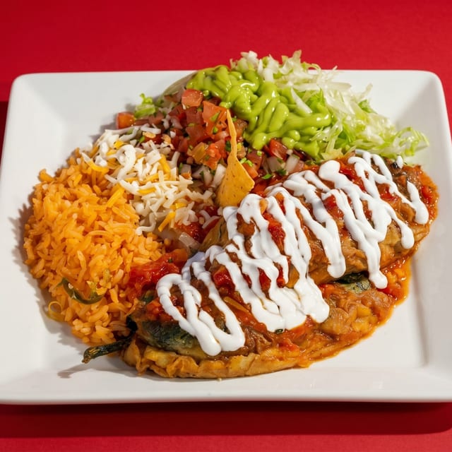Chiles Rellenos Plate.