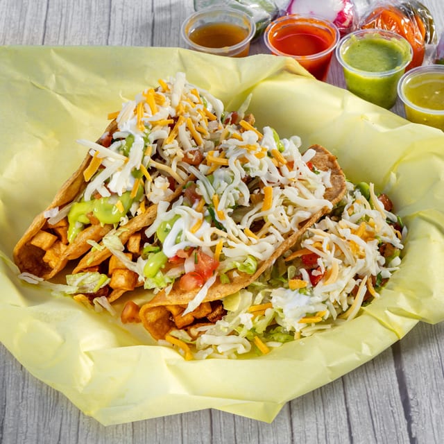 3 Cryspy potatoe tacos.